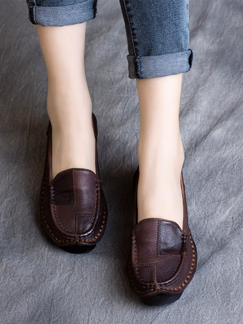 Summer Spliced Leather Shoes Pp1032