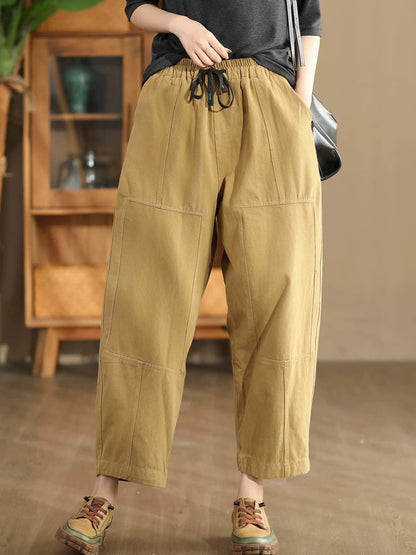 Autumn Spliced Pocket Harem Pants Ai1030