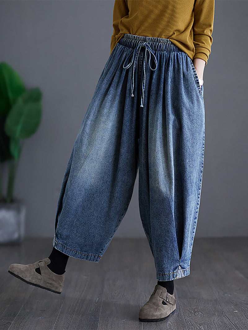 Summer Washed Wide-leg Denim Pants Co1020