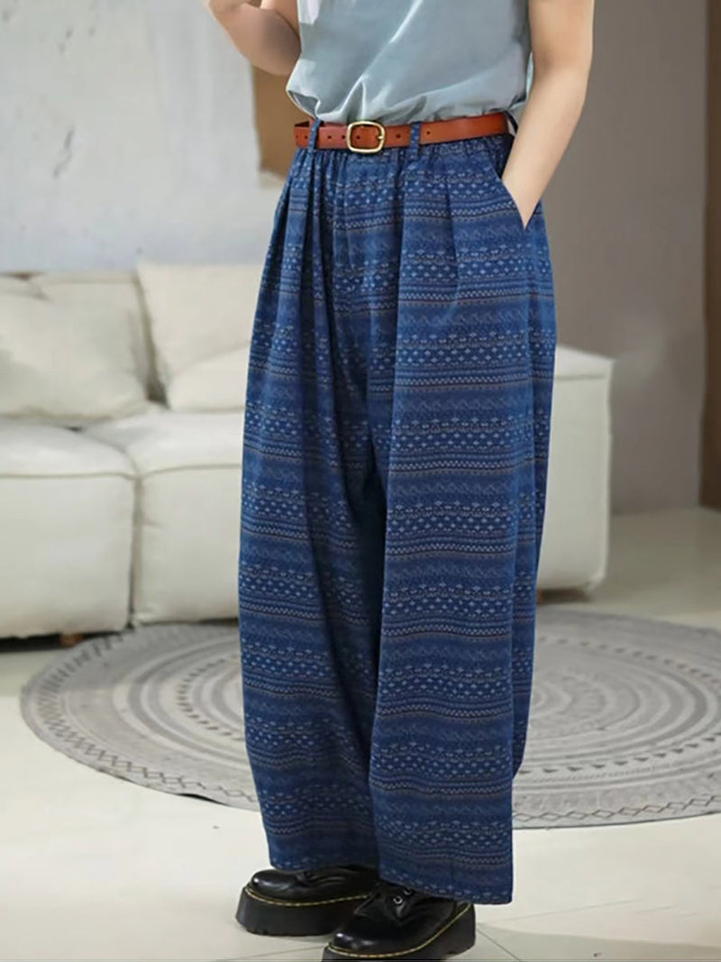 Summer Print Straight-leg Loose Pants Rr1025