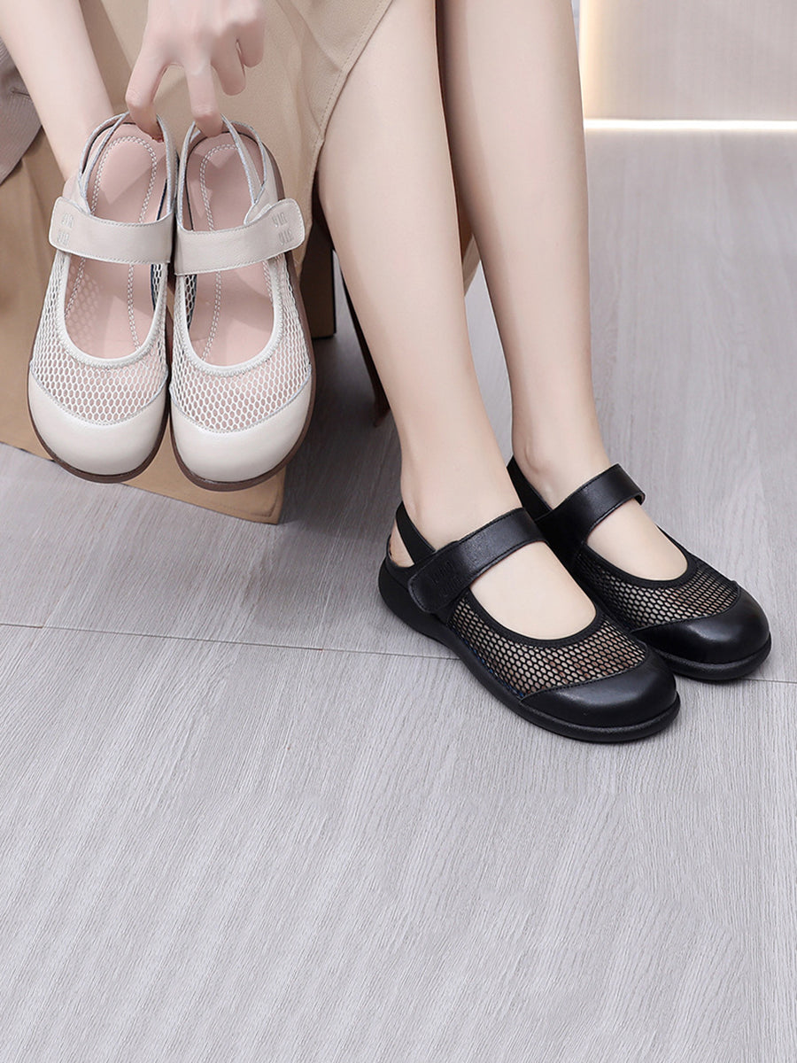 Summer Leather Low Heel Sandals As1057