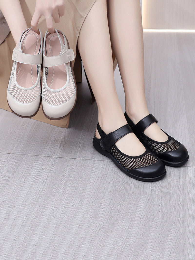 Summer Leather Low Heel Sandals As1057