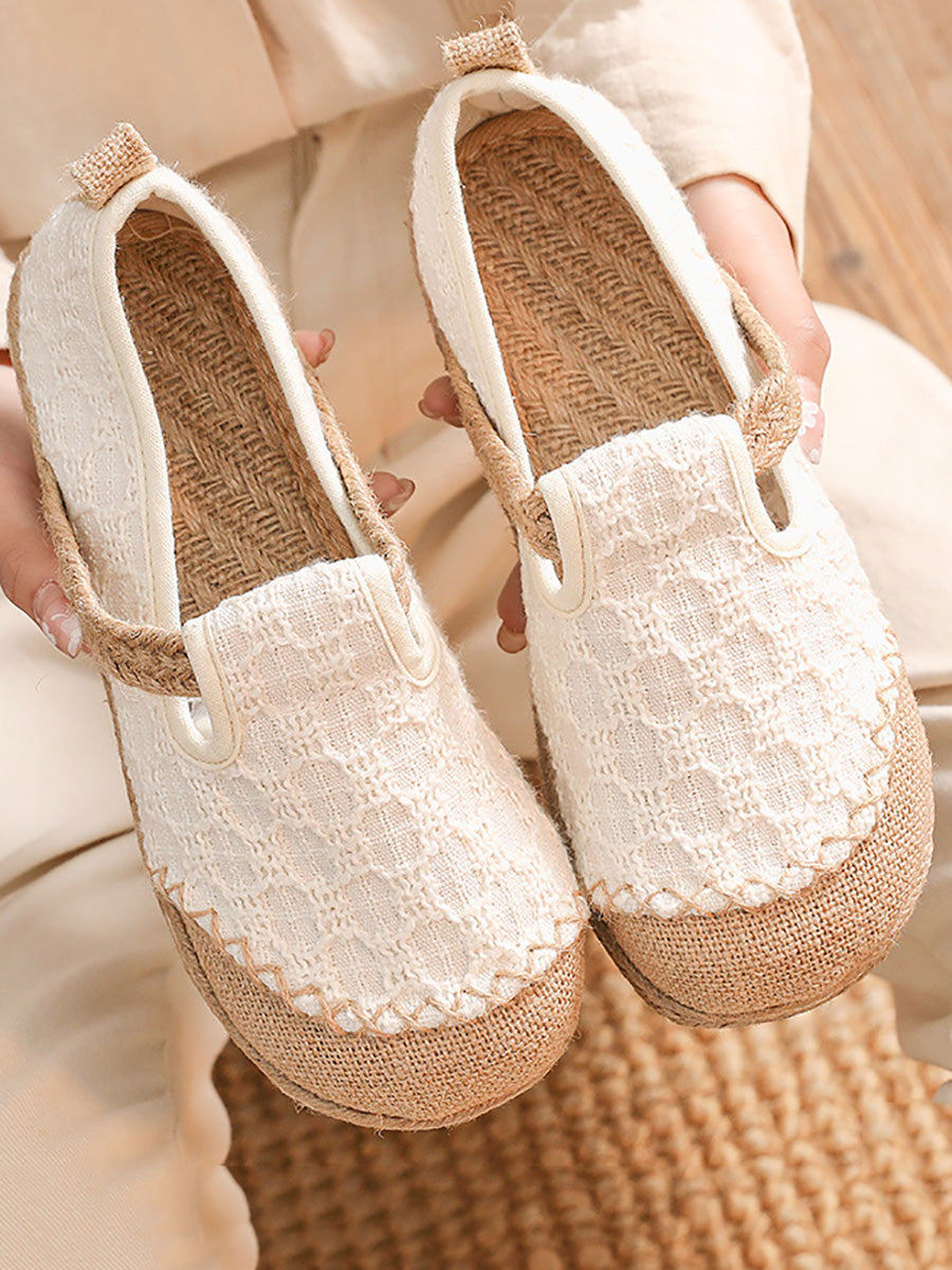 Summer Linen Cotton Flat Shoes Xx1001