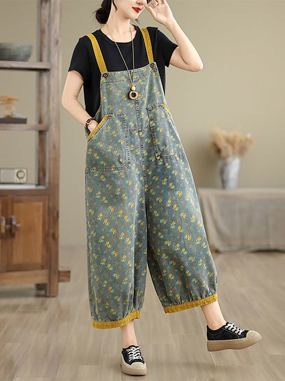 Denim Jumpsuits Wide-leg Summer