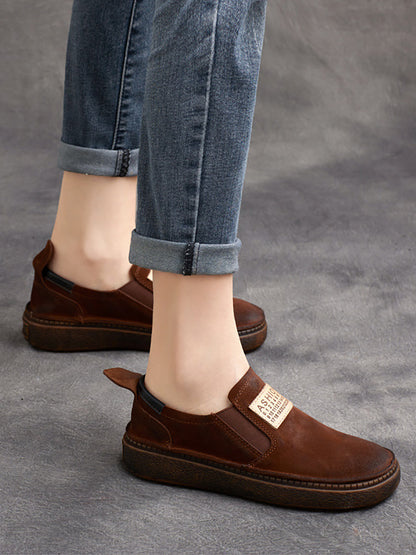 Summer Suded Leather Flat Shoes Zz1039