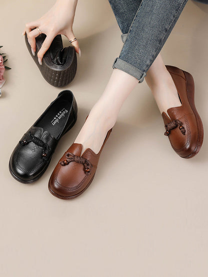 Autumn Genuine Leather Platform Shoes At1037