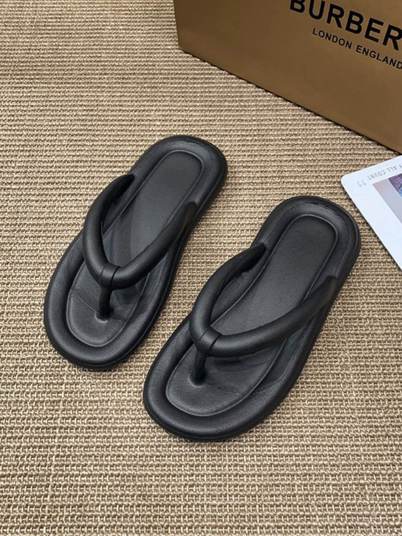 Beach Flat Heel Clip Weave Candy Color Flip Flops