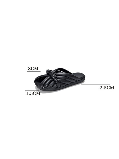 Summer Leahter Weave Flat Slippers Bn1013