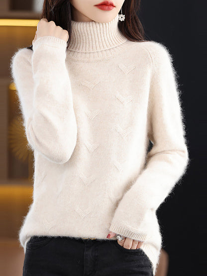 Autumn Turtleneck Wool Warm Knit Sweater Ax1032