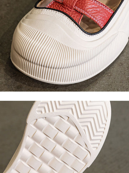 Summer Leather Platform Sandals Ui1019