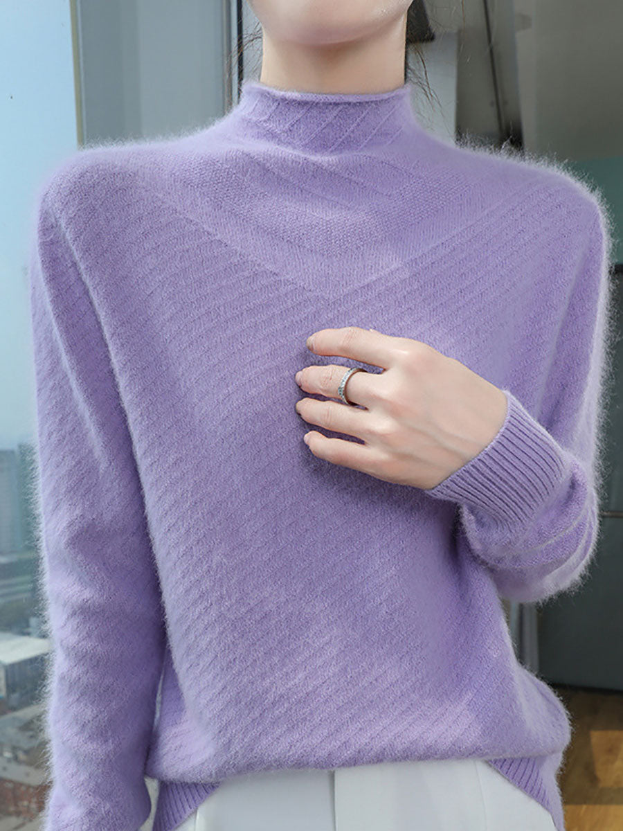 Autumn Half Turtleneck Wool Warm Knit Sweater Av1008