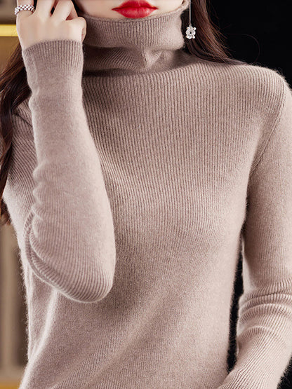 Autumn Turtleneck Wool Knit Sweater Ba1011