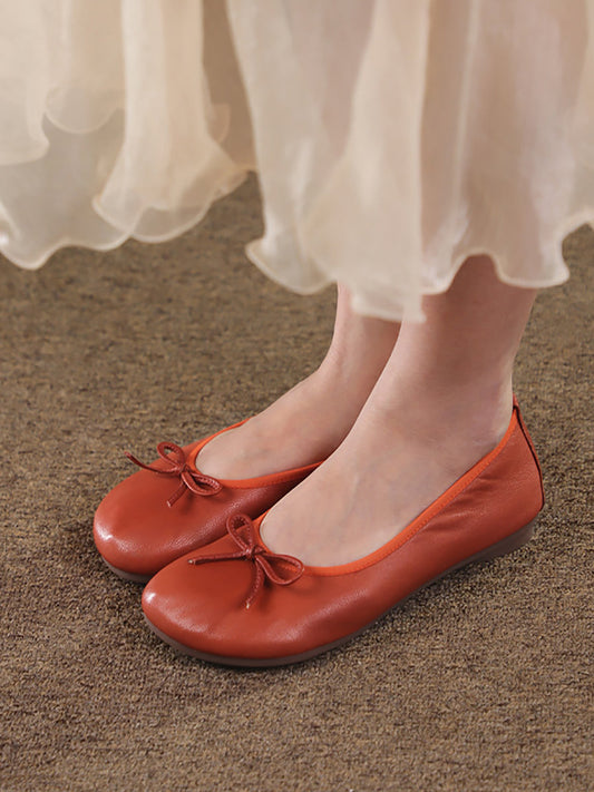 Summer Leather Bowknot Shoes Fg1002