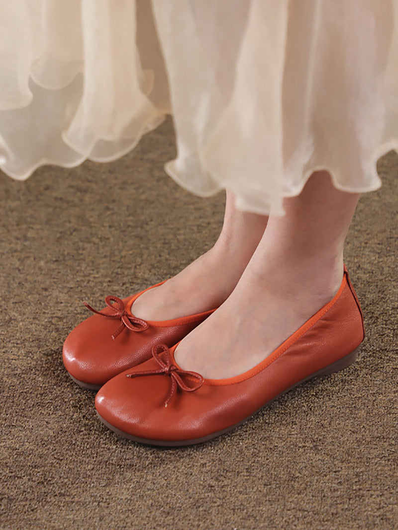 Summer Leather Bowknot Shoes Fg1002