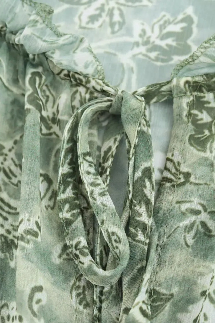 High Neck Ruffled Blouse