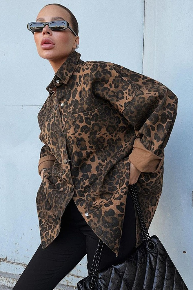 Autumn Leopard Print Blouse