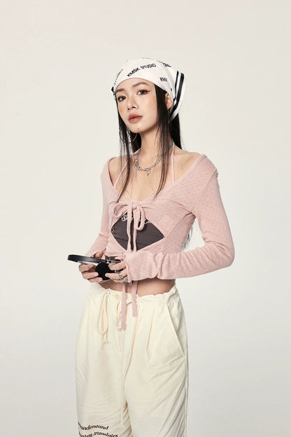 Tie Front Knit Cardigan