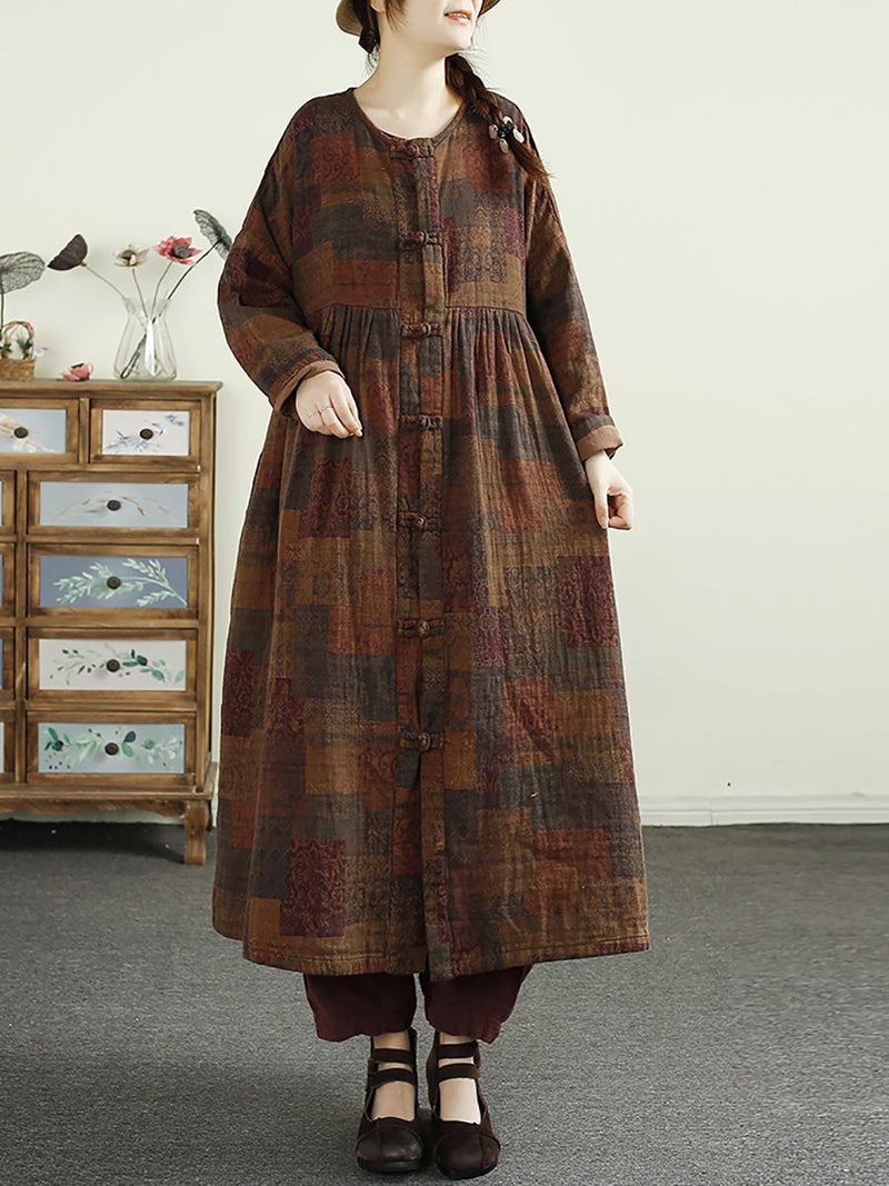 Flower Button Linen Shirt Coat Ai1017