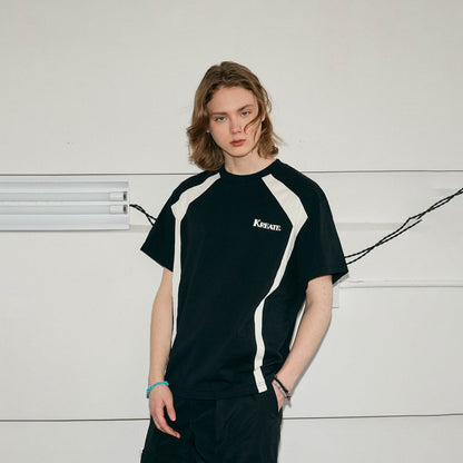 Contrast Panel Sport T-shirt