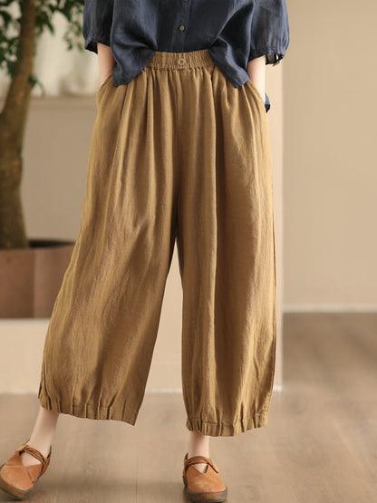Summer Linen Wide-leg Pants Fd038