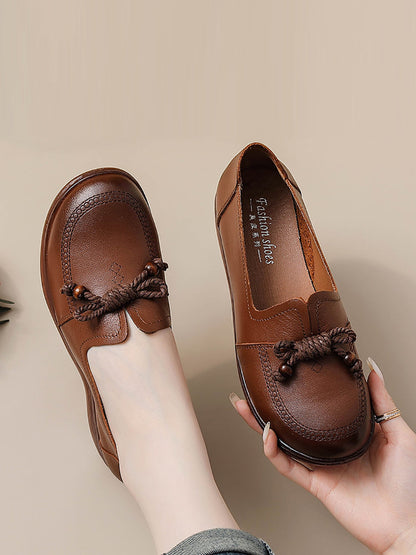 Autumn Genuine Leather Platform Shoes At1037