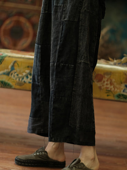Spliced Summer Wide-leg Pants Ty1010