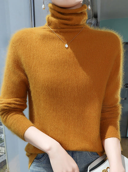 Autumn Turtleneck Wool Soft Warm Knit Sweater Av1029