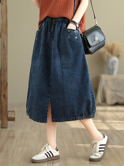 Summer Denim Skirt Kl1036