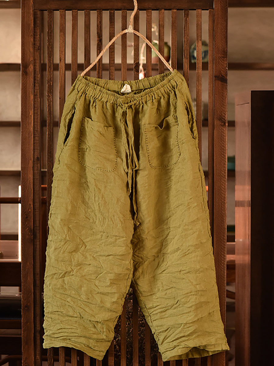 Summer Ramie Harem Pants Bn1008