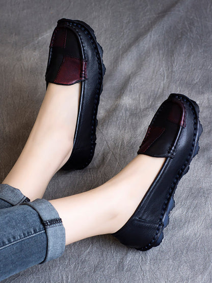 Summer Spliced Leather Shoes Pp1032