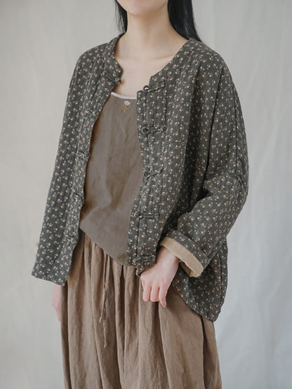 Autumn Button-up Cotton Coat As1036