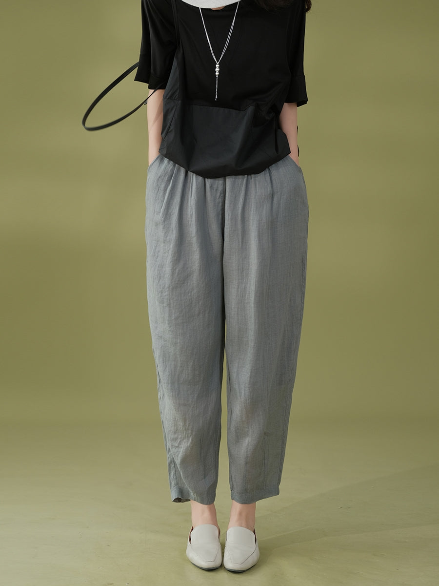 Summer Ramie Harem Pants Kl1022
