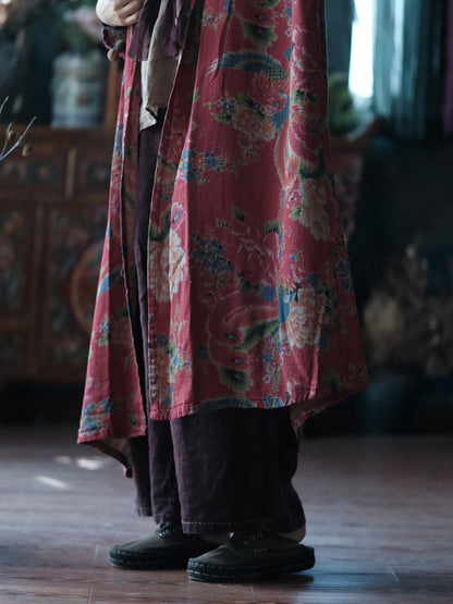 Flower Spring 100%cotton Shirt Coat Kl1013