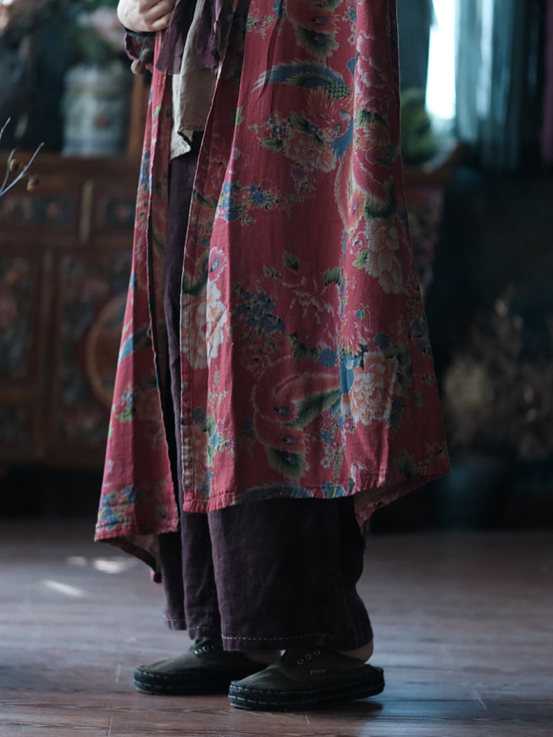Flower Spring 100%cotton Shirt Coat Kl1013