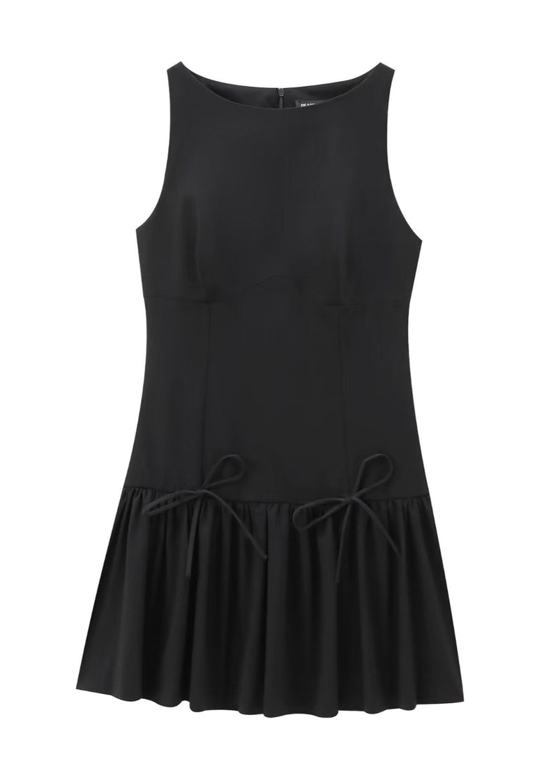 Camille - Sleeveless Drop-waist Mini Dress
