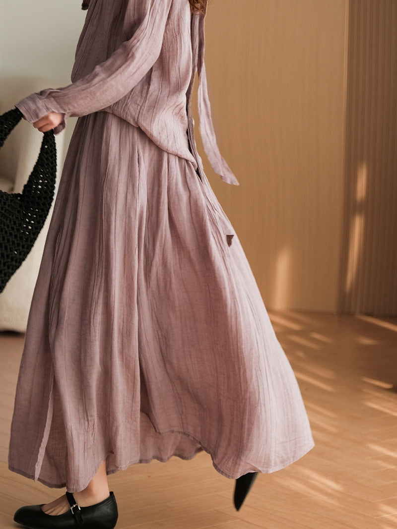Ramie Loose Skirt Kl1030