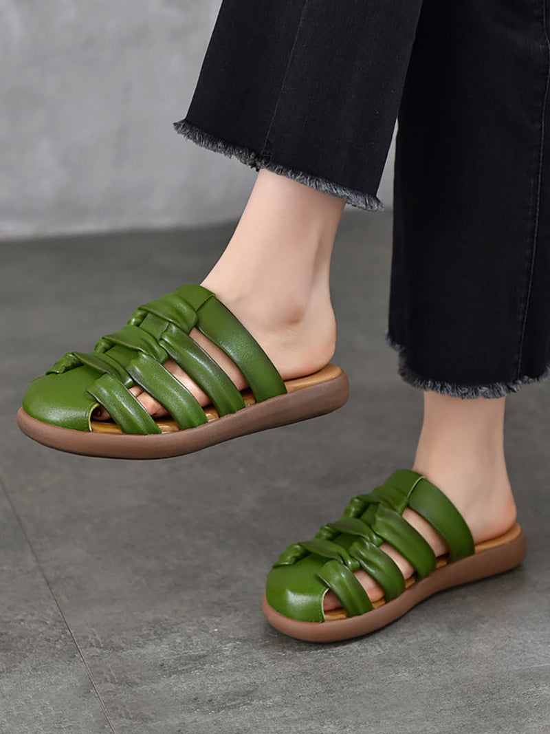 Sandals Summer Genuine Leather