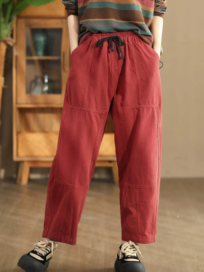 Autumn Spliced Pocket Harem Pants Ai1030