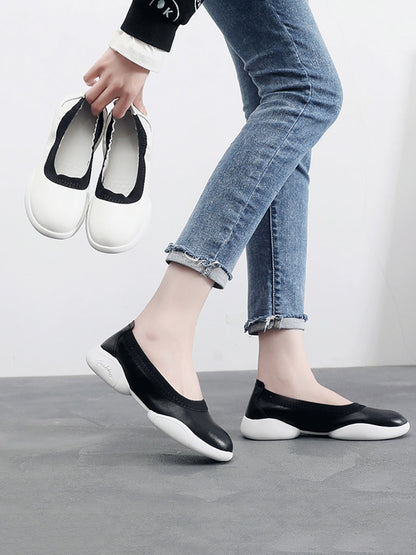 Summer Leather Low-heel Shoes Ui1017