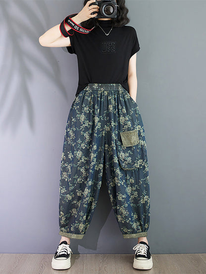 Summer Spliced Harem Pants Oo1023