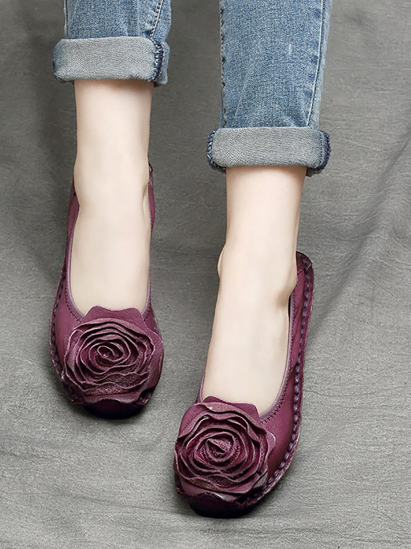 Summer Flower Leather Shoes Pp1033