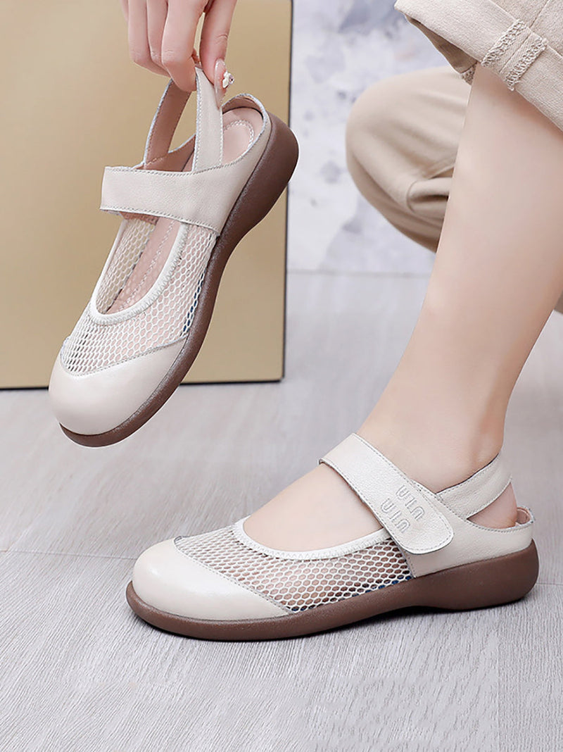 Summer Leather Low Heel Sandals As1057
