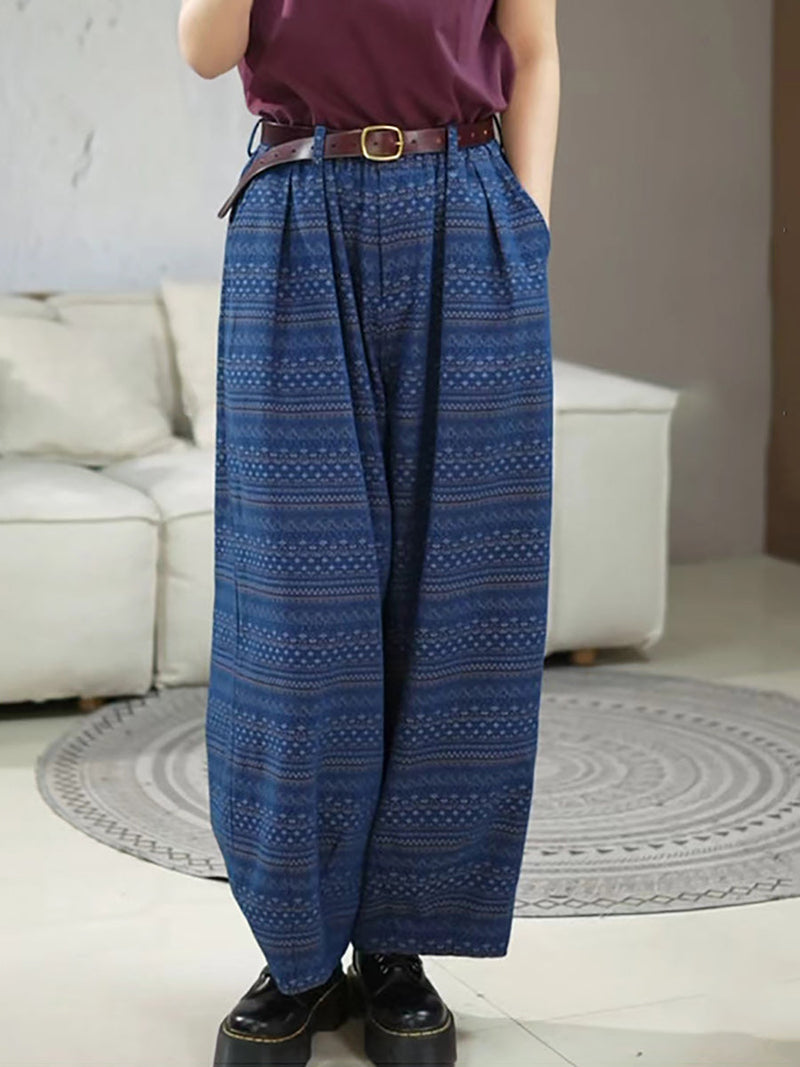 Summer Print Straight-leg Loose Pants Rr1025