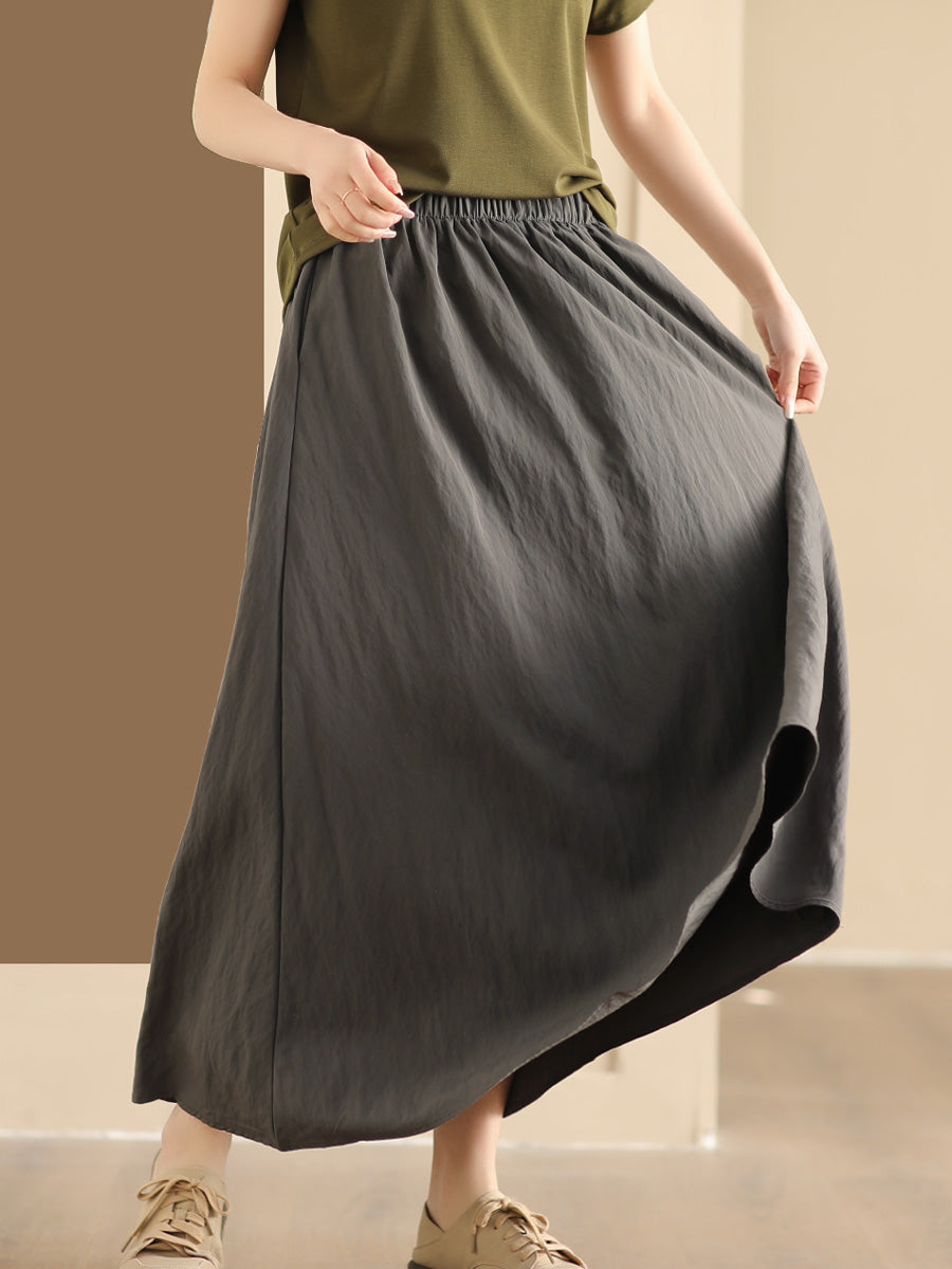 Summer Cotton A-shape Skirt Kl1014