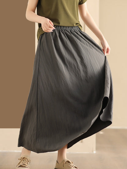 Summer Cotton A-shape Skirt Kl1014