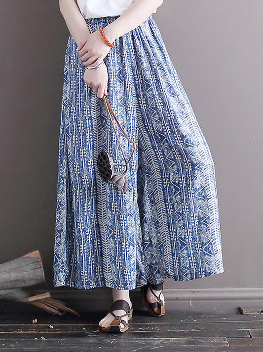 Summer Batik Wide-leg Loose Pants Ll001