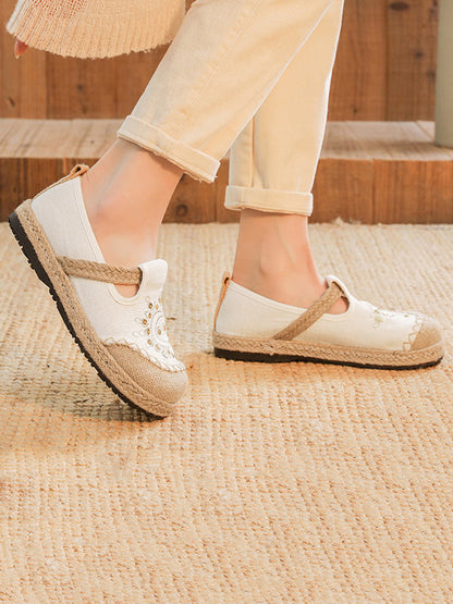 Summer Moon Embroidery Cloth Shoes We1037
