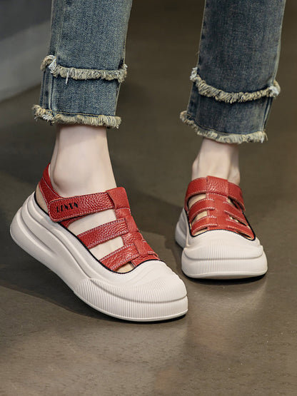 Summer Leather Platform Sandals Ui1019