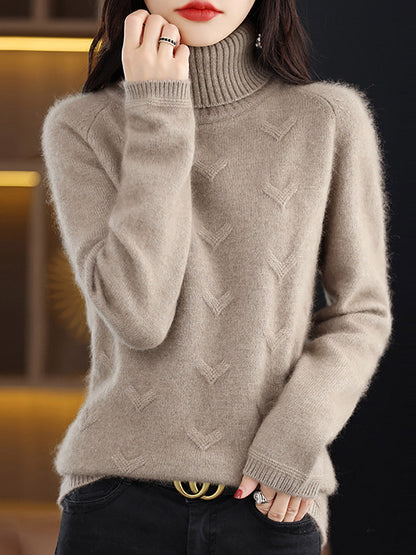 Autumn Turtleneck Wool Warm Knit Sweater Ax1032