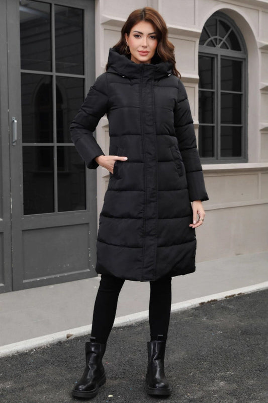Hooded Longline Puffer Coat